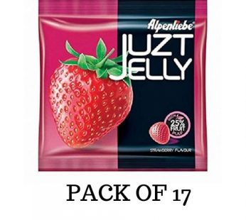 ALPENLIBE JUZT JELLY STRAWBERRY POUCH (PACK OF 17)