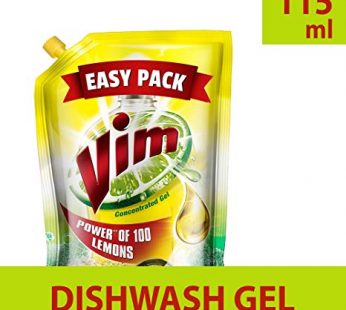 VIM DROP DISH WASH ACTIVE GEL- LEMON 115ML
